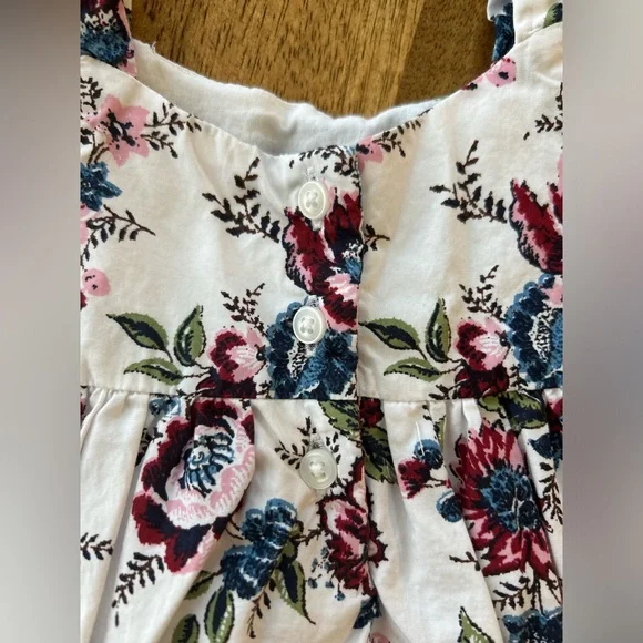 Janie and Jack Floral Puff Sleeve Dress Toddler Girls 12-18 Months - Picture 3 of 10